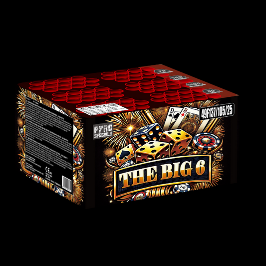 De Big 6 "Pyro Specials" 6x13 schots batterij NIEUW in 2025