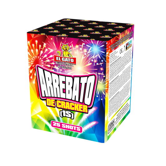 Arrebato de Cracker 1sec "El Gato" 25 Schots batterij