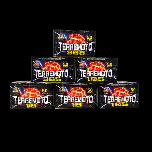 -AANBIEDING- TERREMOTO "El gato" 6xbatterij vuurwerk